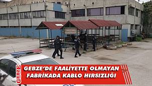 Çalışmayan fabrikadan kablo çaldılar