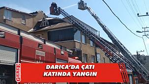 Darıca'da çatı katı alevlere teslim