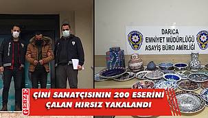 Darıca’da çini hırsızı yakayı ele verdi