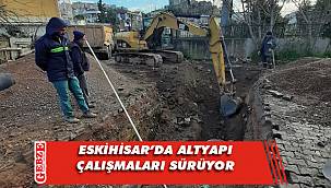 Eskihisar'da yağmursuyu çalışmaları devam ediyor