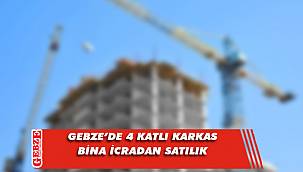 Gebze’de 4 katlı karkas bina icradan satılık