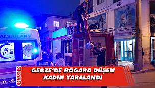 Gebze'de bir kadın rögara düştü