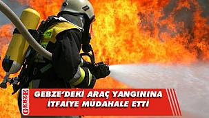 Gebze'de otomobil yangını