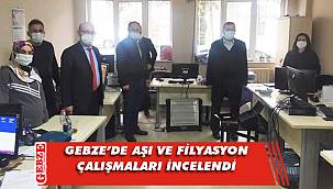 Gebze İlçe Sağlık'ta aşı çalışmaları incelendi
