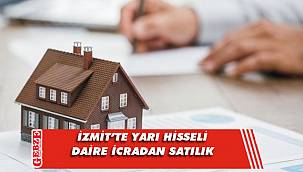 İzmit'te yarı hisseli daire icradan satılık