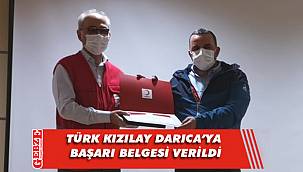 Türk Kızılay Darıca şubesine başarı ödülü