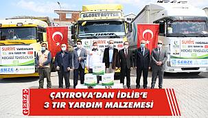 Yardım tırları dualarla yola çıktı