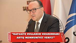 Zeytinoğlu, kapasite kullanım oranlarını değerlendirdi