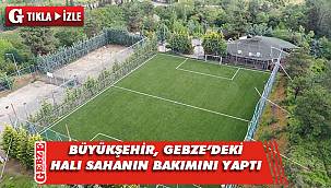 Büyükşehir, Gebze'deki sahanın bakımını yaptı