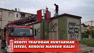 Darıca'da trafoda mahsur kalan gence itfaiye yardım etti