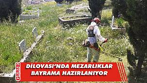 Dilovası'nda mezarlıklar bayrama hazırlanıyor