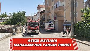 Gebze'de çıkan yangında ev hasar gördü