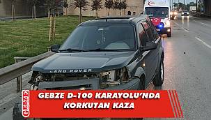 Gebze'de cip bariyere çarptı; 1 yaralı