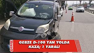 Gebze'de hafif ticari araç kamyonetle çarpıştı