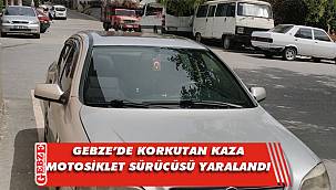 Gebze'de motosiklet otomobille çarpıştı