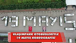 Kocaeli'nde otobüslerle 19 Mayıs koreografisi