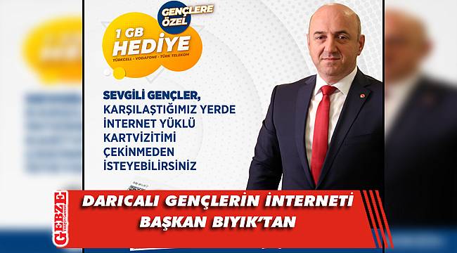 Muzaffer Bıyık'tan gençlere internet hediyesi