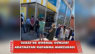 PTT önünde tam kapanma kuyruğu