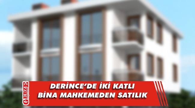 Derince Sırrıpaşa’da iki katlı bina mahkemeden satılık