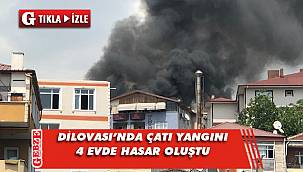 Dilovası'nda 4 katlı apartmanın çatısı yandı