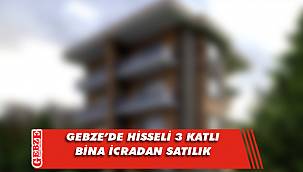 Gebze’de hisseli 3 katlı bina icradan satılık