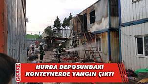 Gebze'de hurda deposunda korkutan yangın