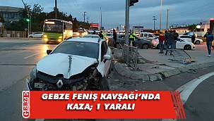 Gebze’de otomobil ve tır çarpıştı; 1 yaralı