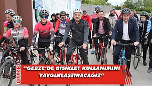 Gebze'de pedallar farkındalık için çevrildi