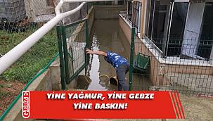 Gebze'de yağış sonrasında iki evi su bastı