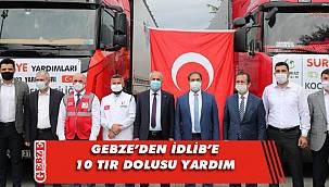 Gebze'den Suriye'ye yardım TIR'ları uğurlandı