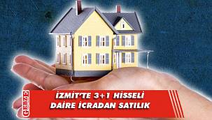 İzmit’te 3+1 hisseli daire icradan satılık