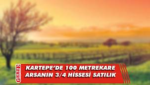 Kartepe’de 100 metrekare 3/4 hisseli arsa satılık