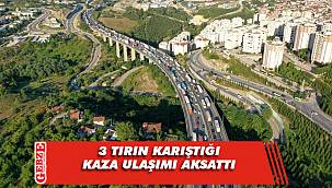 Anadolu Otoyolu’ndaki kaza trafiği aksattı