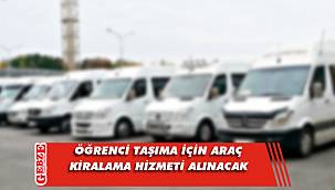 Araç kiralama hizmeti alınacak