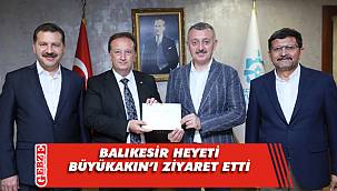 Balıkesir heyeti Büyükakın'ı güreş müsabakalarına davet etti