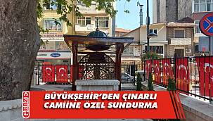 Büyükşehir'den Çınarlı Camiine özel sundurma