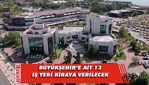 Büyükşehir’e ait 13 iş yeri kiraya verilecek