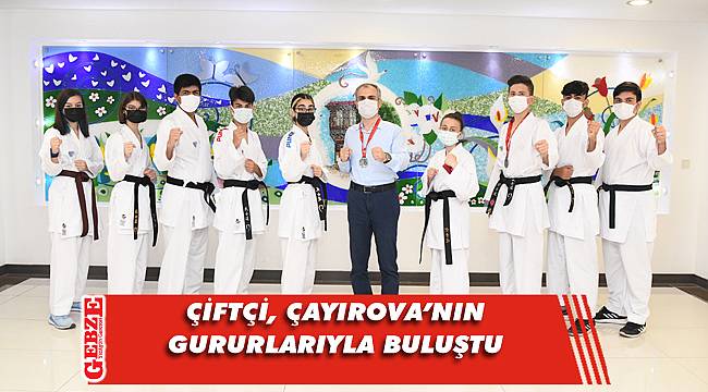 Çiftçi, başarılı karatecileri ağırladı