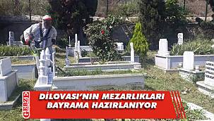 Dilovası'nda mezarlıklara bayram temizliği 