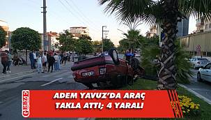 Gebze'de otomobil takla attı; 4 yaralı