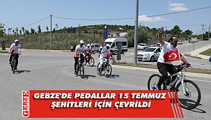 Gebze'de şehitlerimiz için bisiklet turu