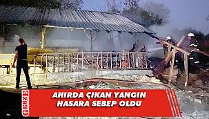 Karamürsel'deki ahır alevlere teslim oldu