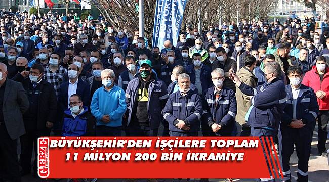 Ulaşımpark ve Belde A.Ş.'de işçilerin ikramiye sevinci