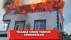 Başiskele'de villada çıkan yangın söndürüldü