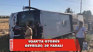 Bir otobüs kazası da Uşak'ta meydana geldi 