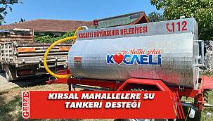 Büyükşehir’den kırsal mahallelere su tankeri desteği