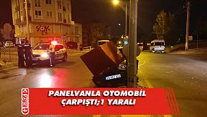 Çayırova'da panelvanla çarpışan otomobilin sürücüsü yaralandı