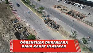 Çelik yaya üst geçidinin yapımına başlandı