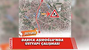 Darıca Aşıroğlu Caddesi'nde çalışma