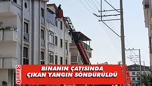 Darıca'da binanın çatısında çıkan yangın söndürüldü